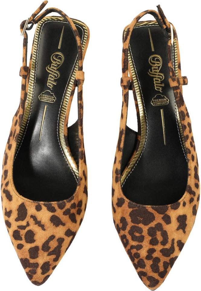 Buffalo Sling Back- Vegan Suede High-Heel-Pumps