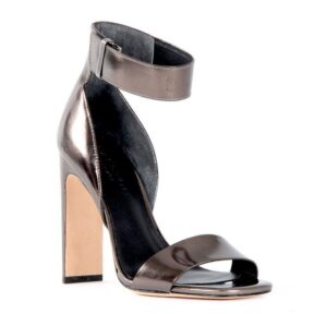 Halston Marylan Anthra Pumps High-Heel-Sandalette Breiter Knöchelriemen mit Rutsche