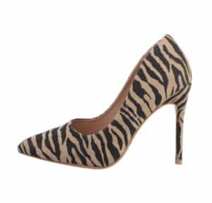 Ital-Design Damen Abendschuhe Elegant High-Heel-Pumps (82285303) Pfennig-/Stilettoabsatz High Heel Pumps in Beige
