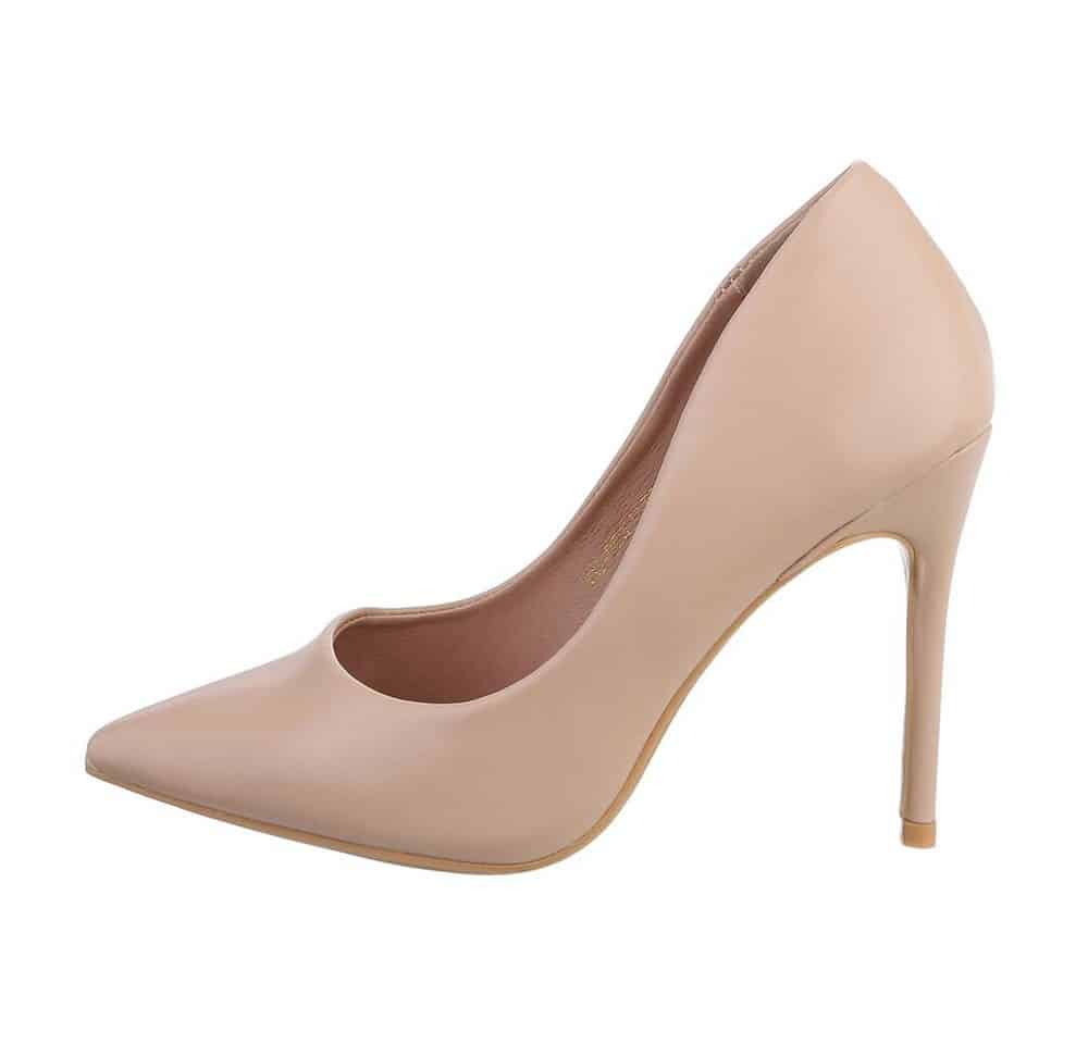 Ital-Design Damen Abendschuhe Elegant High-Heel-Pumps (82285348) Pfennig-/Stilettoabsatz High Heel Pumps in Beige