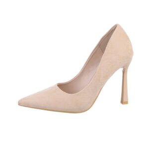 Ital-Design Damen Abendschuhe Elegant High-Heel-Pumps (85275893) Pfennig-/Stilettoabsatz High Heel Pumps in Beige