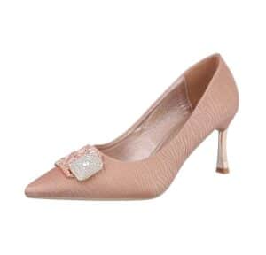 Ital-Design Damen Abendschuhe Elegant High-Heel-Pumps (86192528) Pfennig-/Stilettoabsatz High Heel Pumps in Champagner