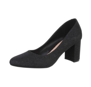 Ital-Design Damen Abendschuhe Elegant High-Heel-Pumps (87118434) Blockabsatz High Heel Pumps in Schwarz