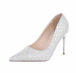Ital-Design Damen Abendschuhe Elegant High-Heel-Pumps (87118530) Pfennig-/Stilettoabsatz High Heel Pumps in Silber