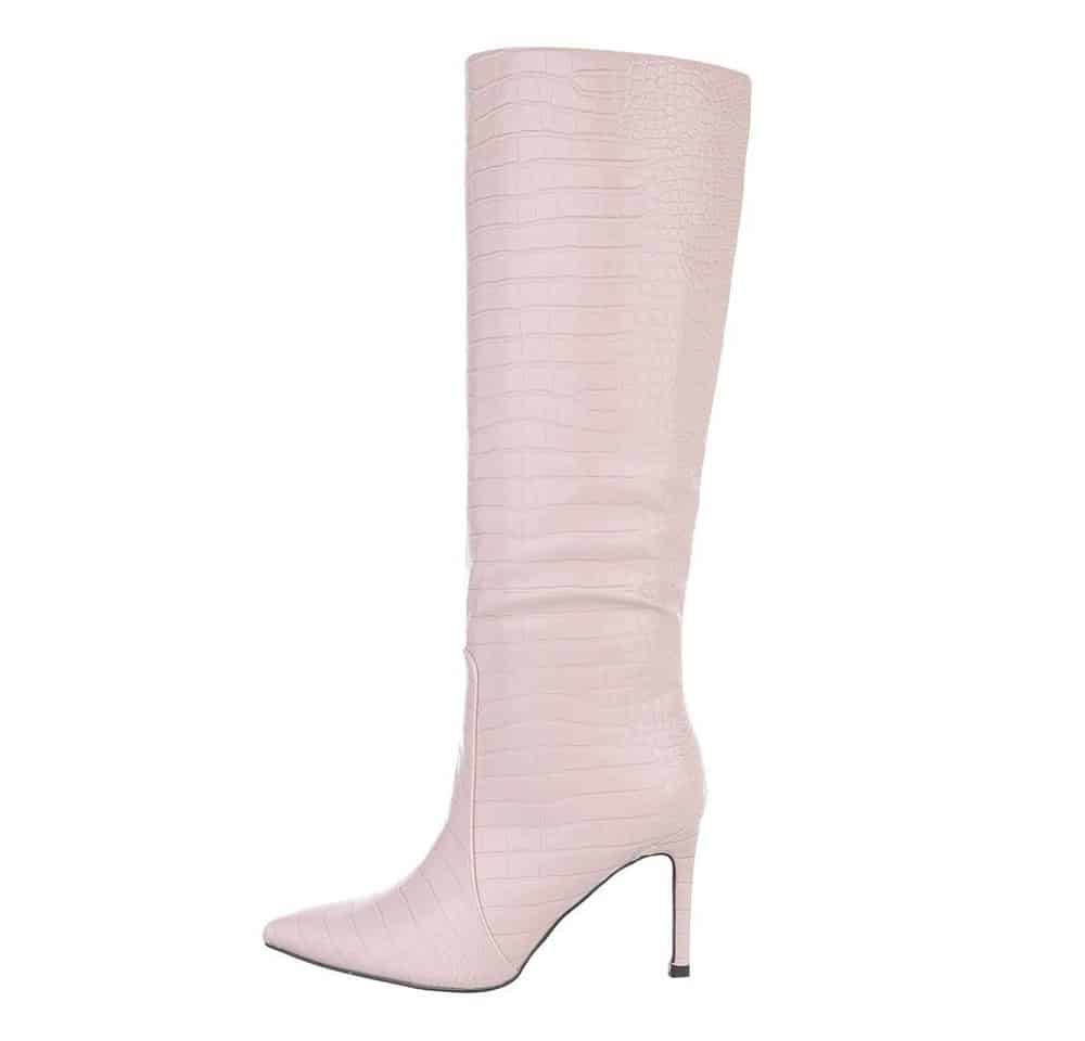 Ital-Design Damen Elegant High-Heel-Stiefel (84456296) Pfennig-/Stilettoabsatz High-Heel Stiefel in Altrosa