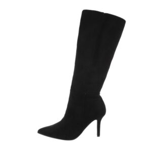 Ital-Design Damen Elegant High-Heel-Stiefel Pfennig-/Stilettoabsatz High-Heel Stiefel in Schwarz