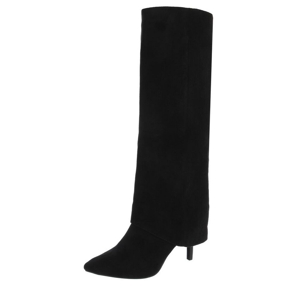 Ital-Design Damen Party & Clubwear High-Heel-Stiefel (90829566) Pfennig-/Stilettoabsatz Stiefel in Schwarz