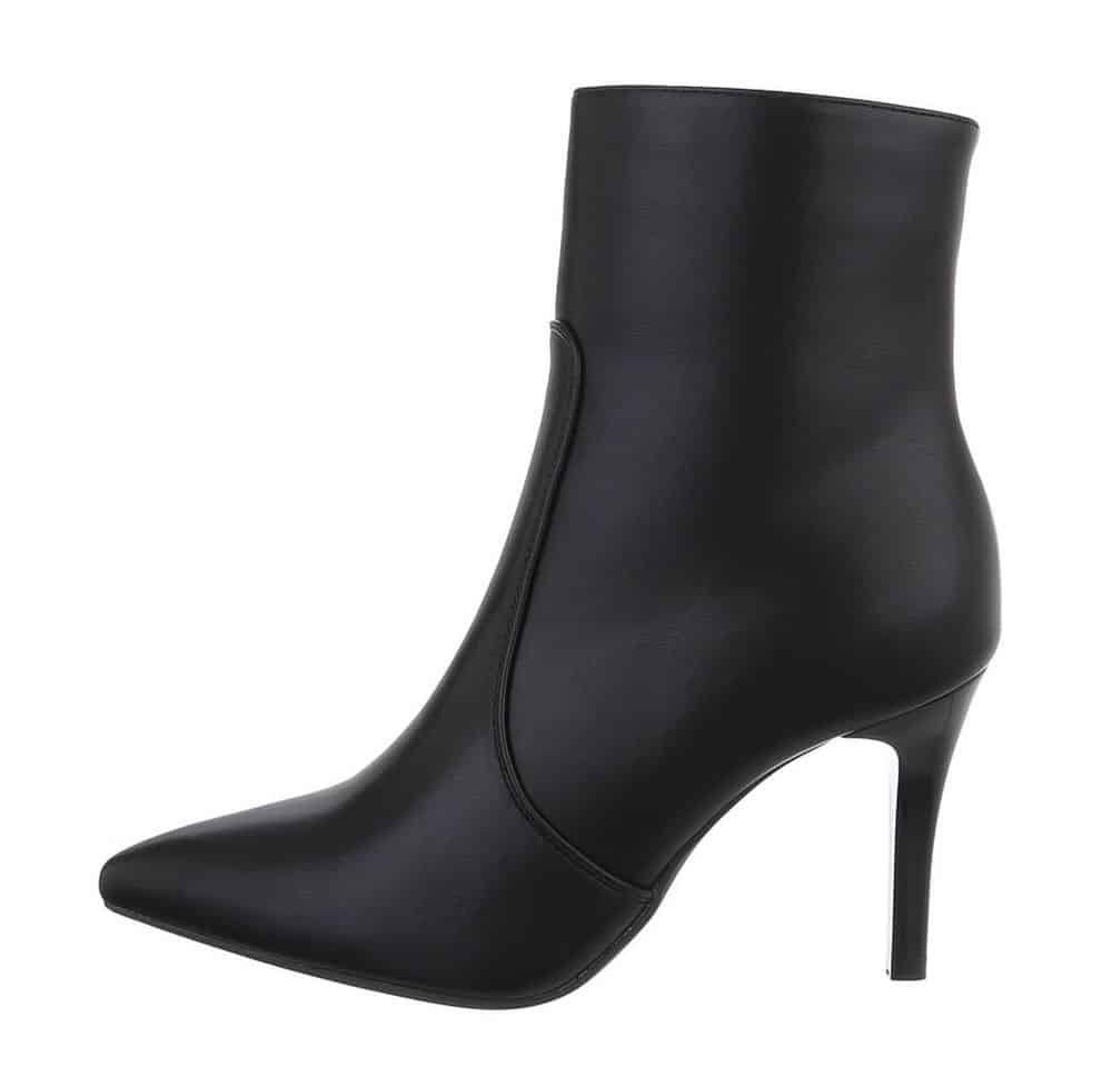 Ital-Design Elegante Ankle Boots für Damen mit hohem Absatz High-Heel-Stiefelette (84463243) Pfennig-/Stilettoabsatz High-Heel Stiefeletten in Schwarz