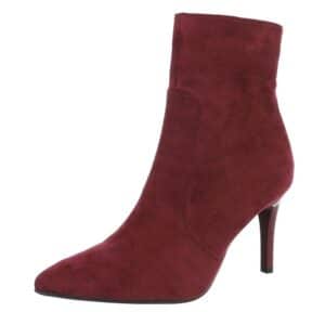 Ital-Design Elegante Ankle Boots für Damen mit hohem Absatz High-Heel-Stiefelette (90153125) Pfennig-/Stilettoabsatz Stiefeletten in Weinrot