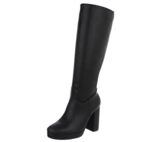 Ital-Design Elegante Stiefel mit Blockabsatz für Damen