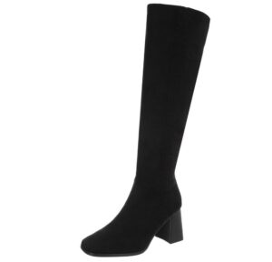 Ital-Design Elegante knöchelhohe Stiefel mit Blockabsatz für Damen High-Heel-Stiefel (90726819) Blockabsatz Stiefel in Schwarz