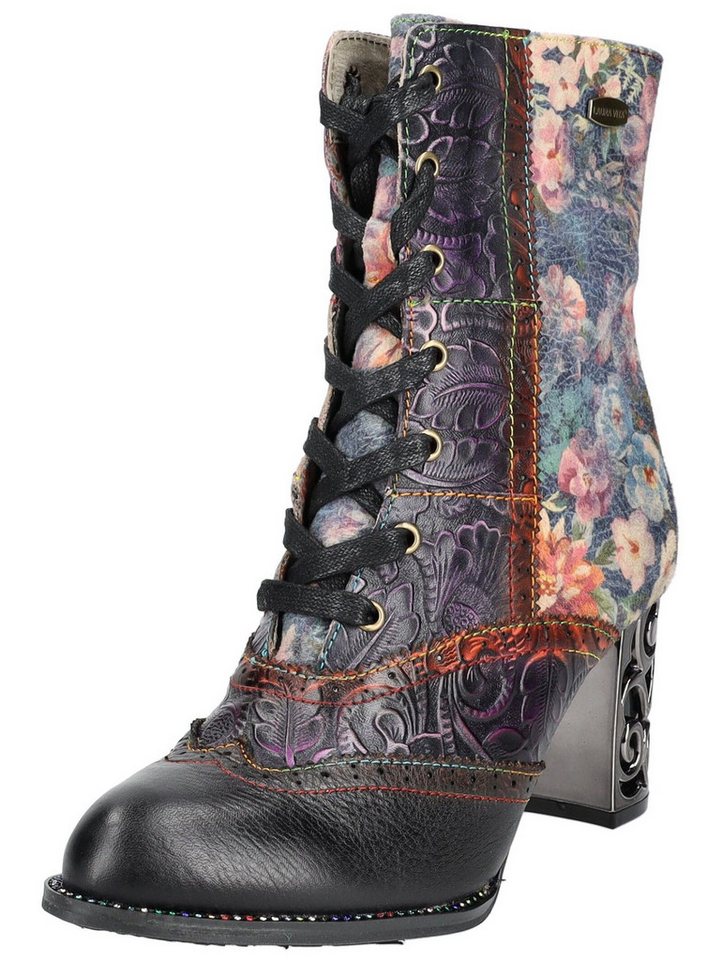 LAURA VITA Stiefelette Leder/Textil High-Heel-Stiefelette