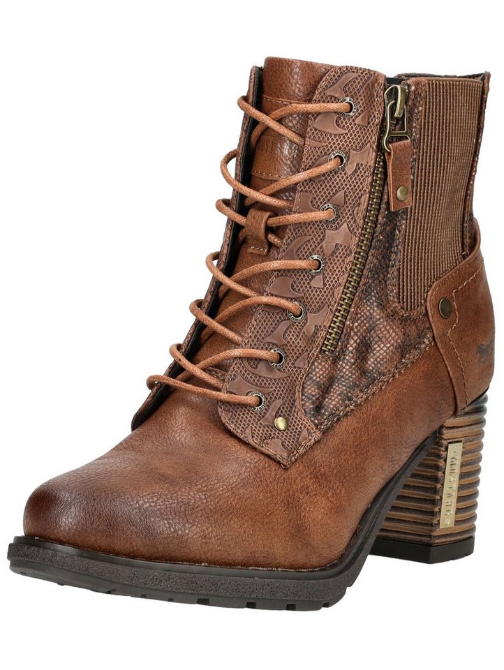 Mustang Shoes Stiefelette Lederimitat/Textil High-Heel-Stiefelette