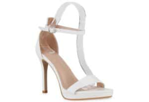 VAN HILL 839935 High-Heel-Sandalette Damen High Heels Sandaletten Stiletto Party Plateau Vorne